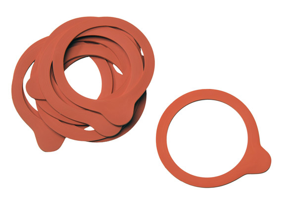 10er Set Gummidichtringe für Deckel der Weck-Gläser , Rot